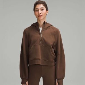 🍋Lululemon Scuba Oversized hoodie Half-Zip-Size XS/S color: java